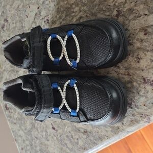 Carter's Black Athletic Sneakers with Blue and White Accents